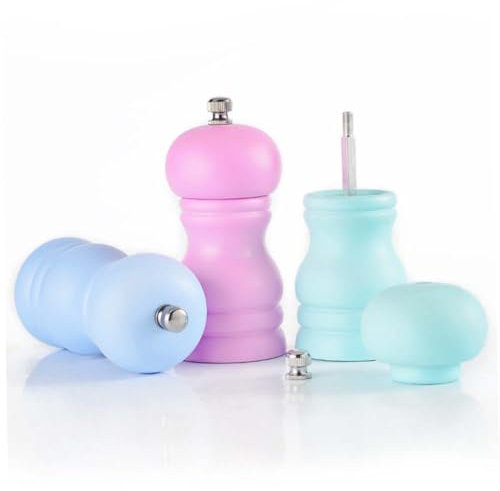 TOPBATHY 1pc Manual Wooden Pepper Grinder with Ceramic Gadget for Home Restaurant Hotel Use Green Retro Design Easy to Operate Salt Mill