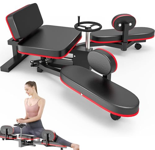Leg Stretcher - 3 Bar Leg Spreader Machine with 7-Piece Yoga Set & Thick Floor Mat, 210° Heavy Duty Leg Splits Training Equipment for Home Gym Fitness