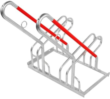 SCHULTE Regalwelt Fahrradparkständer E-Bike, für 2 Stellplätze, ca. 70x82x93 cm (LxHxB), modular, verzinkt