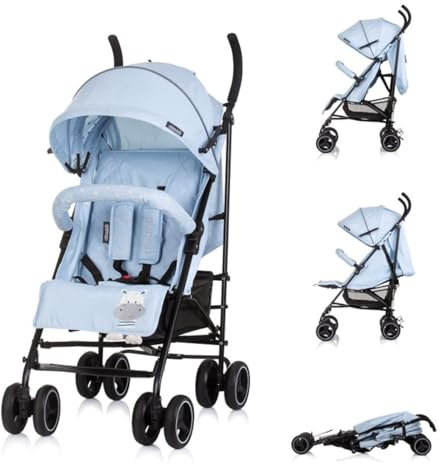 Chipolino Kinderwagen Milano Buggy bis 22 kg, Rückenlehne verstellbar, faltbar, Farbe:Blau
