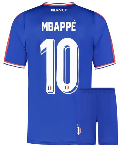 Frankreich Fußball Trikot Set Mbappe Heim - Kinder und Erwachsene - Jungen - Sportsachen - Geschenk - Sport t Shirt - Sportbekleidung - Größe 128