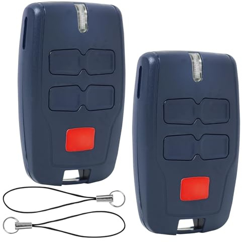 2 Pcs Garagentor Fernbedienung 433,92 MHz, 4 Kanäle für Mitto 2 Mitto 4 RCB02 RCB04, Rolling Code Garagentoröffner für Automatische Tore, Garage Door, Elektrische Tor-Fernbedienung