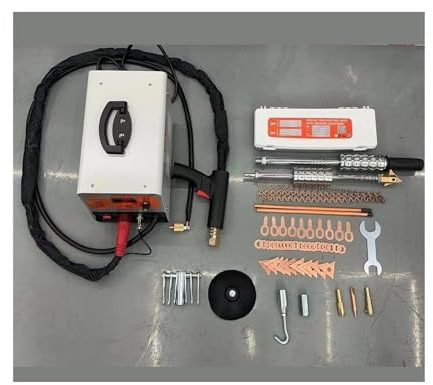 Spot Welder Dent Puller Car Sheet Metal Repair with 2 Welding Guns 6 Modes Spot Welding Machine with LCD