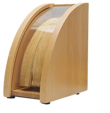 Acryl-Kaffeefilter-Papierhalter, staubdichte Aufbewahrungsbox aus Holz, für Handgießfilter, 13,3 x 12,5 x 7,3 cm, Standardpapiere (E)