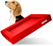 dogsfavorite Hunde-Bett - waschbares Hundekörbchen - hochwertiges Hundesofa - gelenkschonendes Hundekissen - robuste Hundematte - Hundekorb - Gr. M 90 x 70cm - rot