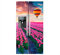 Vinilo Frigorífico Americano Campo Tulipanes Rosas | 90x180cm | Varias Medidas | Pegatinas de Nevera Económicas y Elegantes | Vinilo Nevera