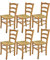 t m c s Tommychairs - Set 6 sillas Venice para Cocina y Comedor, Estructura en Madera de Haya Color Roble y Asiento en Paja