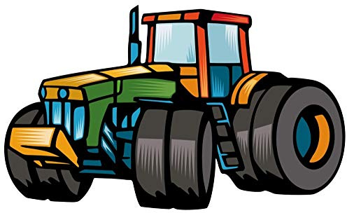 Samunshi® Trecker Traktor Aufkleber Sticker Autoaufkleber Scheibenaufkleber - 10x6cm mehrfarbig