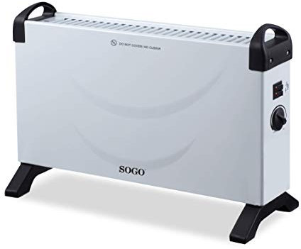 Sogo 1 Convector Eléctrico Portátil, 2000 W, 220 V, Blanco, Talla Única