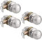 Probrico Brushed Nickel Passage Door Knobs Interior Door Knobs Round Door Knobs for Hall and Closet Stainless Steel Door Handles 4 Pack