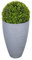 URBNLIVING Plastic Rattan Flower Pots with Artificial Boxwood Balls