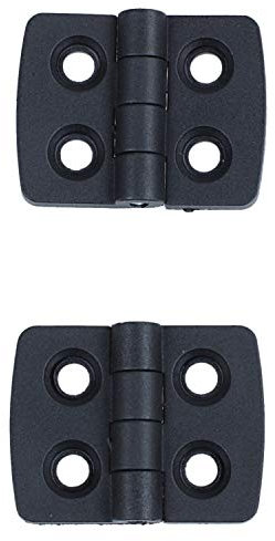 RETYLY 10pcs reforzado negro plastico puerta bisagras de 40mm x 30mm