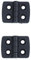RETYLY 10pcs reforzado negro plastico puerta bisagras de 40mm x 30mm