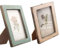 2 PCS Portafoto in Legno Decorati in Decappotto, Stile Vintage, Cornice Portafoto Vintage in Legno per Decorazione della Casa da Tavolo, Legno, Verde Chiaro