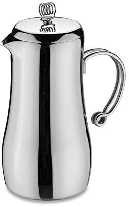 Café Stal MPC-12DW Elements Stylish Double Wall Cafetiere with Cool Touch Wire Handles, 18/10 Stainless Steel, Mirror Polished