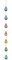 Saraswati Suncatcher Fiberglas 7 Drops Multicolor, 5x105cm