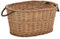 vidaXL Cesta para Leña con Asas de Transporte, Cesto para Troncos de Madera, Cesta para Colada Verduras, Recipiente de Almacenaje, Sauce Natural