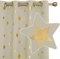 Deconovo Gardinen Blickdicht Ösenschal Verdunkelungsvorhang Kinderzimmer Schlafzimmer Modern Kälteschutz Thermo gegen Kälte Thermogardine Hitzeschutz, 183x117 cm(HöhexBreite), Hellbeige, 2er Set