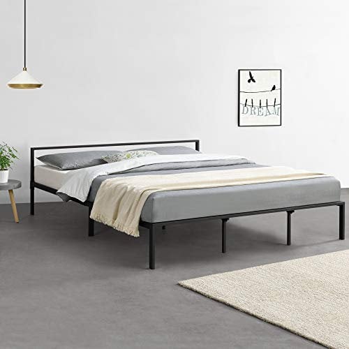 [en.casa] Bett Imatra Metallbett 180 x 200 cm Doppelbett Bettgestell aus Metall Betten Bettrahmen Stahl Schwarz