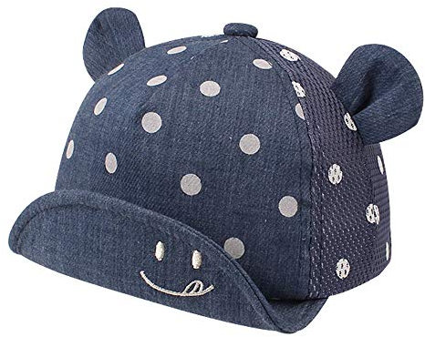Pesaat Schirmmütze Baby Cap Jungen 6-24 Monate Sommer Mütze UV Schutz Baby Mädchen Baseball Cap Mit Größenregulierung Baby Baseballkapp (Marine-Mesh, 6-24Monate)