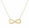 Kritz Collier Femme infini Plaqué Or - Pendentif Symbole Infinity et Chaîne réglable - Bijoux Mode Cadeau