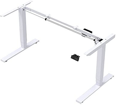 ERGOSPOT ES1P - Elektrisch stufenlos höhenverstellbarer Schreibtisch mit Memory-Funktion sowie einstellbaren Kollisionsschutz und Soft-Start/Stop 100kg belastbar Stabil leise