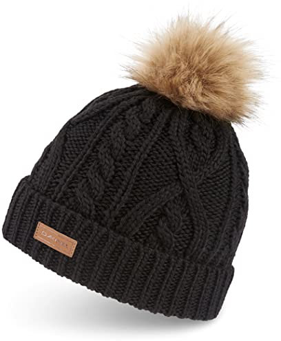 Dakine Damen Kelsey Pom Beanie Mütze Für Kaltes Wetter, Schwarz, Einheitsgröße EU