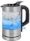 ProfiCook® Wasserkocher Edelstahl | 0,5 Liter | blau beleuchtet | BPA frei | Wasserkocher klein | 1100W | Reisewasserkocher | Glas-/ Edelstahlgehäuse | Kettle | Mini Wasserkocher | PC WKS 1228 G