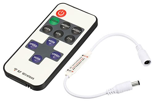 sourcing map LED Strip Remote Controller, 5V to 24V Brightness Adjust DC Plug Lamp Switch with 11 Keys RF Wireless Control Dimmer for Single Color Strip, Pack of 2