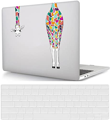 Laptop Shell Case Compatible with MacBook Pro 14 inch Case 2021 Release A2442 with Retina Display and Touch ID, Protective Plastic Hard Shell Laptop Cover & Keyboard Cover - Giraffe