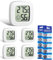 NEFLSI 5 Pezzi Mini Igrometro Termometro Digitale con l'Icona di Comforto, Monitor di Temperatura e Umidità,Igrometro Digitale Misuratore Umidità per Casa, Ufficio, Rettile, Asilo Nido