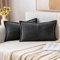 MIULEE 2er Set Kordsamt Kissenbezüge Samtkissen Weich Dekokissen Dekorativ Kissenbezug Modern Kissenhülle Sofakissen Zierkissen Couchkissen für Wohnzimmer Schlafzimmer Dunkelgrau 30x50 cm