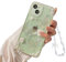 Ownest Compatible with iPhone 13/14 Clear Case Cute 3D Butterfly Floral Design Aesthetic Women Teen Girls Glitter Pretty Crystal Sparkly Girly Phone Cases for iPhone 13/14+Pearl Chain