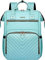 Laptop-Rucksack für Frauen, wasserdichter Reiserucksack Lehrer Krankenschwester Business Work College Bookbag, 17.3 Zoll Laptop-Tasche Wide Open Design Hellgrün