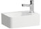LAUFEN VAL Handwaschbecken, 1 Hahnloch rechts, mit Überlauf, 340x220mm, H815280A001061, Farbe: Weiß
