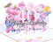 Geburtstagskarte zum 40. 3d blume pop up geburtstag karte Grußkarten Geschenk-Karte mit Umschlag Happy Birthday Greeting Card für vierzig 40 jahre frau, Mütter, Freunden, Familie women wife (Rosa)