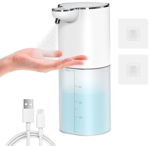 Dispensador automático de desinfección P9, Gcstnn 400 ml, pulverizador de alcohol eléctrico con sensor infrarrojo, fijación a la pared, carga USB con 4 niveles ajustables, IPX5 resistente al agua para