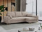MKS MEBLE Ecksofa - L-Form Sofa mit Schlaffunktion - Wohnlandschaft L Form, Ecksofa mit Schlaffunktion und Bettkasten, Schlafsofa mit Bettkasten, Couch mit Schlaffunktion - Beige Dorian