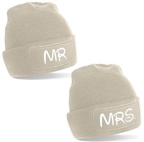 Herzbotschaft Set Beanie Strickmütze mit Spruch | Schwestern | Farbwahl | Unisex SoftTouch angenehm weiche und warme Wintermütze | OneSize Einheitsgröße für Erwachsene