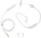 plplaaoo Spy Ear Piece Toys Security Headset Earpiece Agent Spy Earpiece Kostüm Prop, Ersatz-Akustikrohr Für IOS Für Android Radio Audio Headsets(Weiß)
