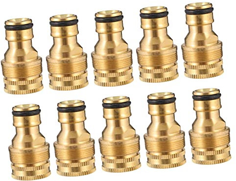 Hemobllo 10pcs Tap Adapter Copper Faucet Connector for Basin Easy to Install Durable and Polished Finish for Kitchen and Bathroom Use