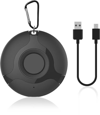 Fadbuds Portable Ultrasonic Pest Repeller, Smart USB Electronic 5cm Rechargeable Outdoor Indoor Quiet Insect Rodent Control Device with Hook for Repelling Mosquito Cockroach Spider Ant Mouse (Black)