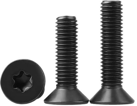 Qrity 50 Pièces Vis à Tête Fraisée, M4 x 12mm Tête Torx, en Acier Carbone 10.9, Vis Mécaniques
