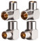 TUOLNK Antenne TV mâle vers femelle 90 degrés connecteur coaxial d'antenne TV PAL femelle vers mâle adaptateur d'antenne à angle droit pour câble d'antenne câble satellite 4 pièces