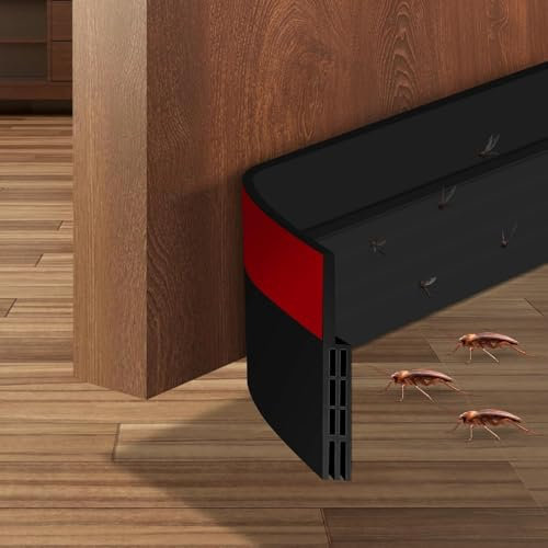 Weather Stripping Door Seal, Draft Guard 2 W x 39 L Black - Exterior & Interior Door Seal, Garage & Window Insulator
