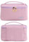 Rapidbok Reise Kosmetiktasche, Schminktasche Damen, Kulturbeutel Lila, Kulturtasche PU Leder mit Bürstenfach, wasserdichte Make Up Tasche mit Griff für Damen und Mädchen (Lila)