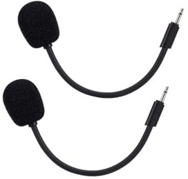 UNCLE LIGHT 2 Pack Replacement Game Mic for JBL Quantum 100 (Q100) Gaming Headset on PC/Xbox/PS/Switch/MAC, 2.5mm Detachable Boom Microphone