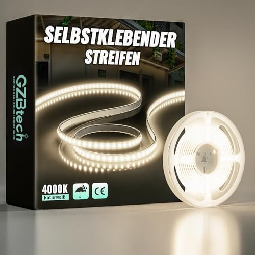 GZBtech 220V Silicone Ruban LED 2M, 4000K Blanc Naturel Flex Découpable IP65 Etanche Exterieur & Intérieur Bandeau LED, 1200LM/M Haute luminosité Bande LED pour Maison Chambre Cuisine Terrasse Jardin