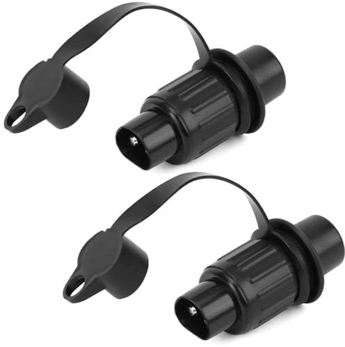 QWORK® 2 Piezas Adaptador de Enchufe de 3 Pines, Enchufe de Remolque de 12 V, para Barco, RV, Barco, camión, Tractor