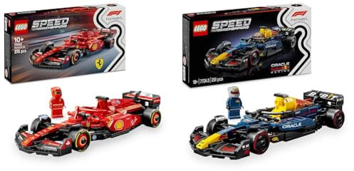 LEGO Speed Champions Formula One Bundle - incl. Ferrari SF-24 F1 (77242) Race Car Toy for Kids & Oracle Red Bull Racing RB20 F1 (77243) Race Car Model Kit for Adult Motorsport Fans